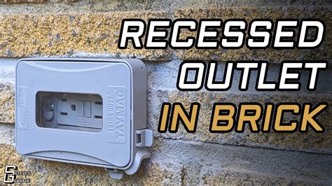 replacing a metal outlet box in brick|brick wall recessed box.